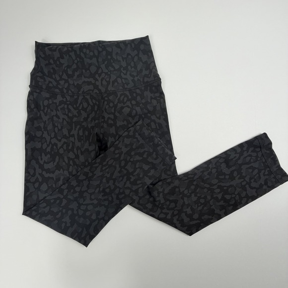 Lululemon Wunder Train High-Rise Crop 21" Formation Camo Deep Coal Multi Size 4 - Picture 6 of 8